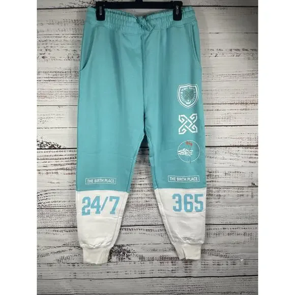 The Birth Place Sweatshirt Set Men's Medium Hoodie Joggers 24/7 365 USA - Picture 7 of 13